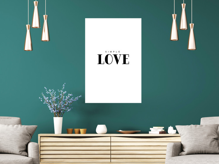 Poster Simple Love - artistic English text on a white background 122936 additionalImage 23