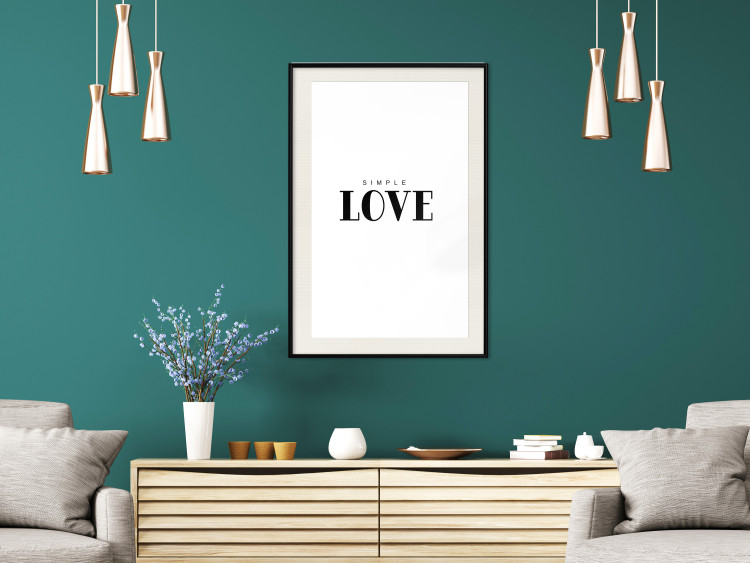 Poster Simple Love - artistic English text on a white background 122936 additionalImage 22