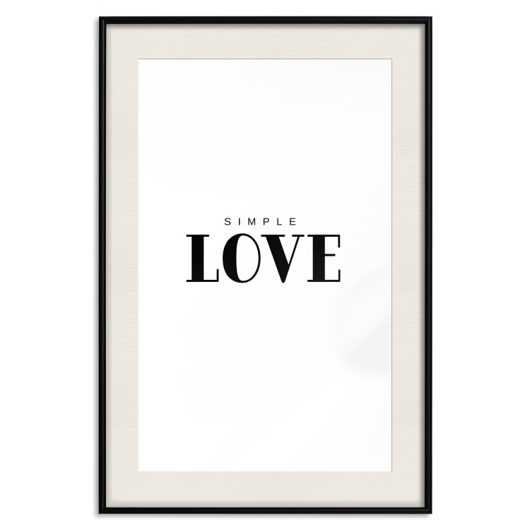 Poster Simple Love - artistic English text on a white background 122936 additionalImage 18