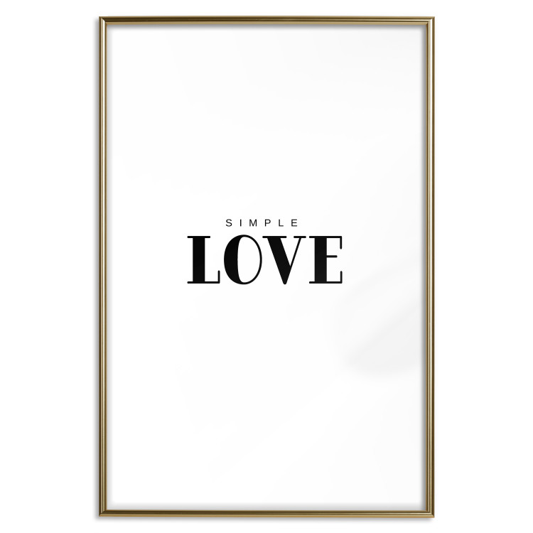 Poster Simple Love - artistic English text on a white background 122936 additionalImage 16