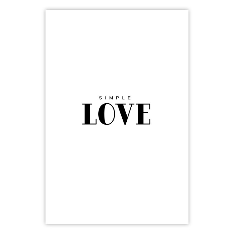 Poster Simple Love - artistic English text on a white background 122936 additionalImage 25