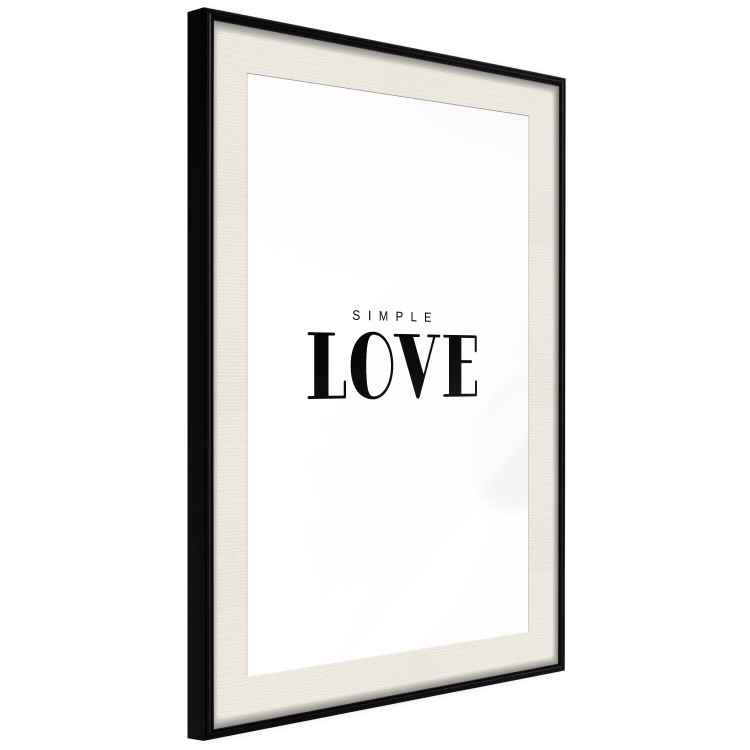 Poster Simple Love - artistic English text on a white background 122936 additionalImage 3