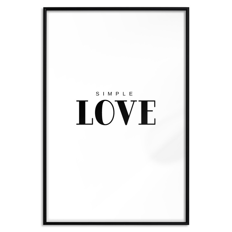 Poster Simple Love - artistic English text on a white background 122936 additionalImage 18