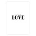 Poster Simple Love - artistic English text on a white background 122936