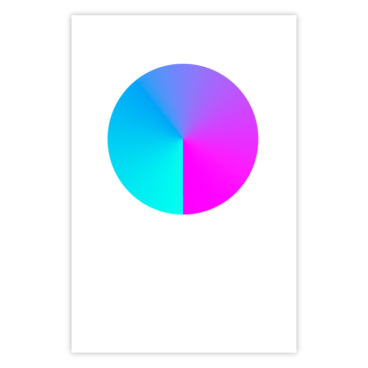 Poster Neon Gradient - geometric figure in the shape of a circle with gradient 123136 additionalImage 25