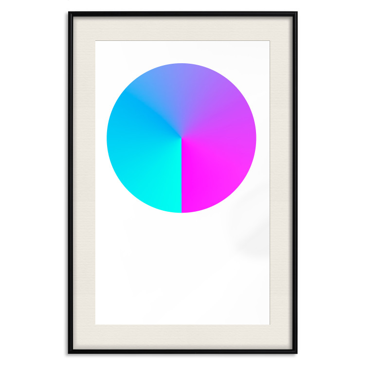 Poster Neon Gradient - geometric figure in the shape of a circle with gradient 123136 additionalImage 18