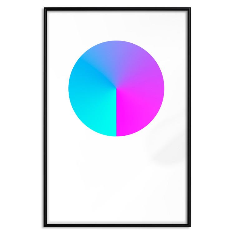 Poster Neon Gradient - geometric figure in the shape of a circle with gradient 123136 additionalImage 15