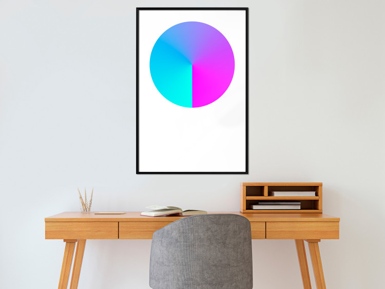 Poster Neon Gradient - geometric figure in the shape of a circle with gradient 123136 additionalImage 3