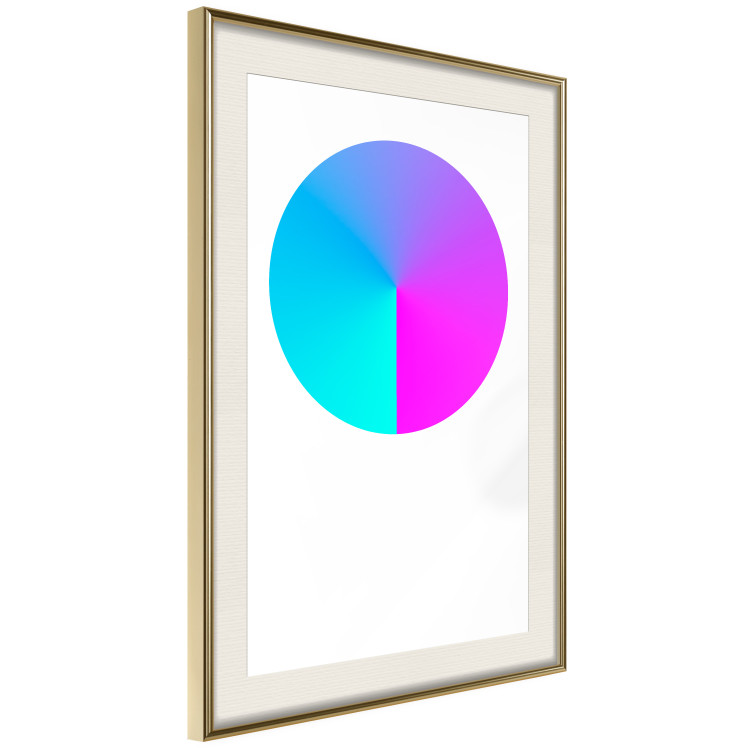 Poster Neon Gradient - geometric figure in the shape of a circle with gradient 123136 additionalImage 2