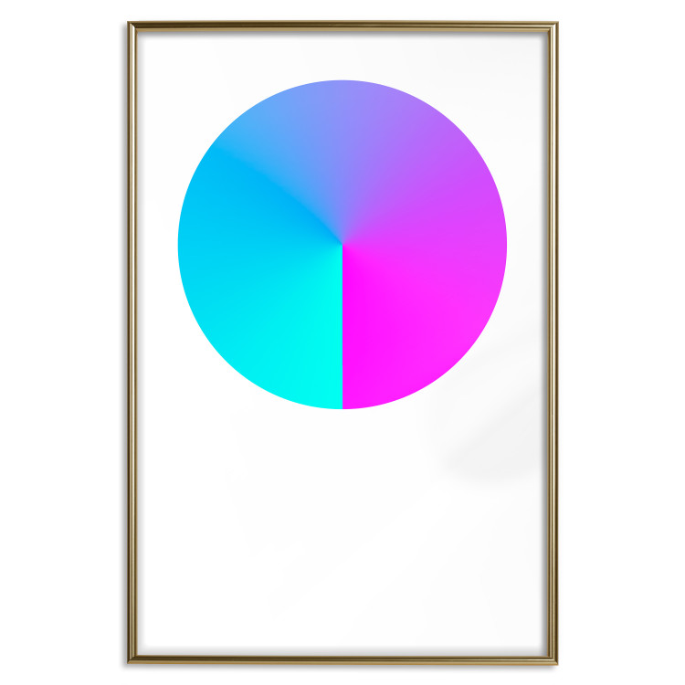 Poster Neon Gradient - geometric figure in the shape of a circle with gradient 123136 additionalImage 20