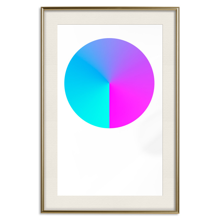 Poster Neon Gradient - geometric figure in the shape of a circle with gradient 123136 additionalImage 19