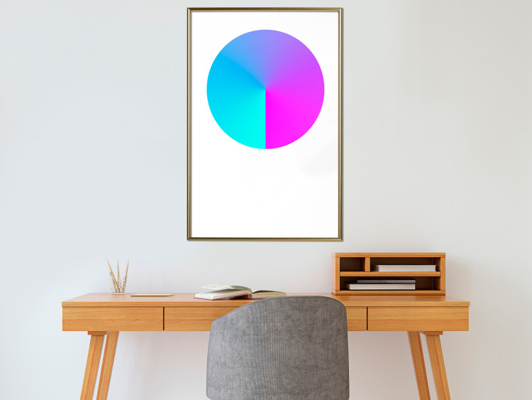Poster Neon Gradient - geometric figure in the shape of a circle with gradient 123136 additionalImage 7