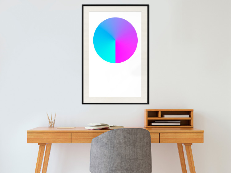 Poster Neon Gradient - geometric figure in the shape of a circle with gradient 123136 additionalImage 22