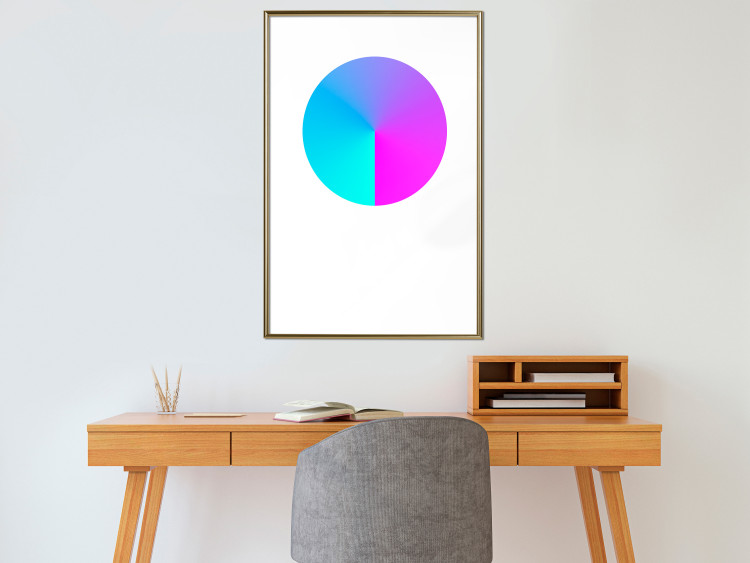 Poster Neon Gradient - geometric figure in the shape of a circle with gradient 123136 additionalImage 15