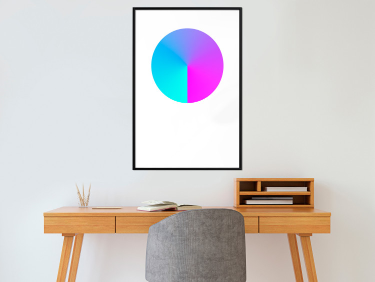 Poster Neon Gradient - geometric figure in the shape of a circle with gradient 123136 additionalImage 6