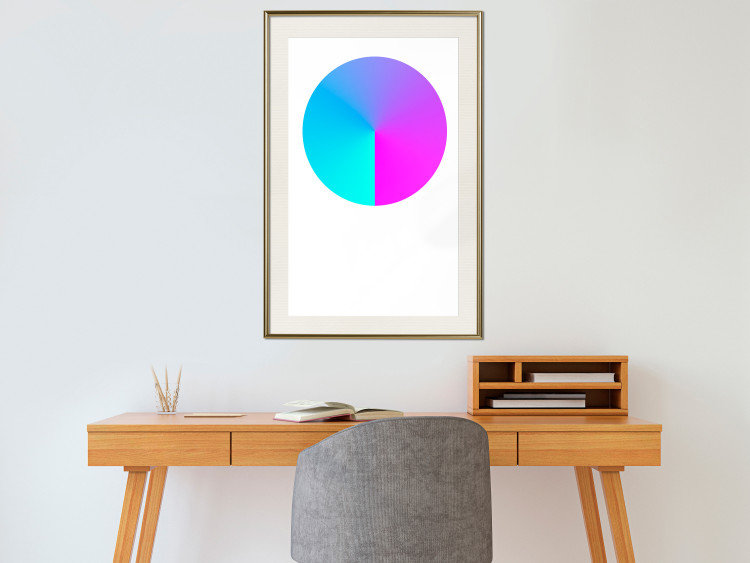 Poster Neon Gradient - geometric figure in the shape of a circle with gradient 123136 additionalImage 21