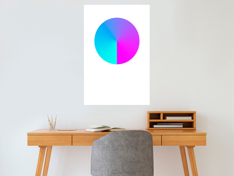 Poster Neon Gradient - geometric figure in the shape of a circle with gradient 123136 additionalImage 2