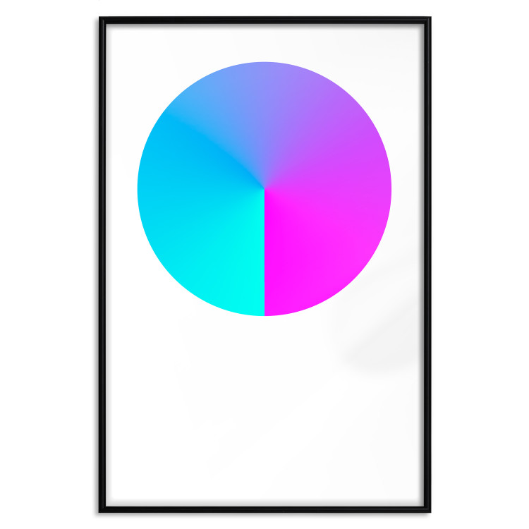 Poster Neon Gradient - geometric figure in the shape of a circle with gradient 123136 additionalImage 24