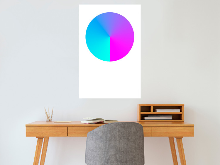 Poster Neon Gradient - geometric figure in the shape of a circle with gradient 123136 additionalImage 17