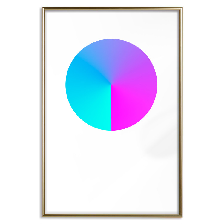 Poster Neon Gradient - geometric figure in the shape of a circle with gradient 123136 additionalImage 14
