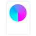 Poster Neon Gradient - geometric figure in the shape of a circle with gradient 123136