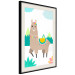 Wall Poster Unusual Llama - colorful funny animal against green mountains and clouds backdrop 123736 additionalThumb 3