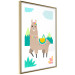 Wall Poster Unusual Llama - colorful funny animal against green mountains and clouds backdrop 123736 additionalThumb 7