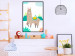 Wall Poster Unusual Llama - colorful funny animal against green mountains and clouds backdrop 123736 additionalThumb 6