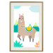 Wall Poster Unusual Llama - colorful funny animal against green mountains and clouds backdrop 123736 additionalThumb 19