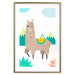 Wall Poster Unusual Llama - colorful funny animal against green mountains and clouds backdrop 123736 additionalThumb 13