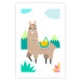 Wall Poster Unusual Llama - colorful funny animal against green mountains and clouds backdrop 123736 additionalThumb 24