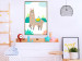 Wall Poster Unusual Llama - colorful funny animal against green mountains and clouds backdrop 123736 additionalThumb 5