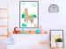 Wall Poster Unusual Llama - colorful funny animal against green mountains and clouds backdrop 123736 additionalThumb 12