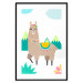 Wall Poster Unusual Llama - colorful funny animal against green mountains and clouds backdrop 123736 additionalThumb 14