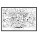 Poster City Map: Kraków - black and white map of Kraków with city name 123836 additionalThumb 24