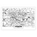 Poster City Map: Kraków - black and white map of Kraków with city name 123836