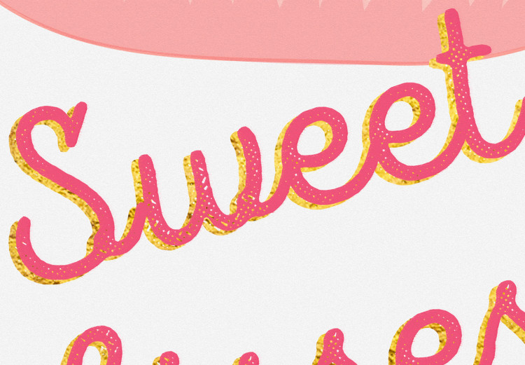 Wall Poster Sweet Kisses - English text and large pink lips on a pastel background 125236 additionalImage 8