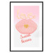 Wall Poster Sweet Kisses - English text and large pink lips on a pastel background 125236 additionalThumb 20