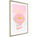 Wall Poster Sweet Kisses - English text and large pink lips on a pastel background 125236 additionalThumb 6