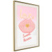Wall Poster Sweet Kisses - English text and large pink lips on a pastel background 125236 additionalThumb 2