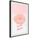 Wall Poster Sweet Kisses - English text and large pink lips on a pastel background 125236 additionalThumb 3