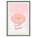 Wall Poster Sweet Kisses - English text and large pink lips on a pastel background 125236 additionalThumb 21