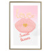 Wall Poster Sweet Kisses - English text and large pink lips on a pastel background 125236 additionalThumb 16