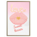 Wall Poster Sweet Kisses - English text and large pink lips on a pastel background 125236 additionalThumb 26
