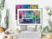 Wall Poster American Classic - green car against a background of colorful architecture 126536 additionalThumb 13