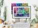 Wall Poster American Classic - green car against a background of colorful architecture 126536 additionalThumb 24