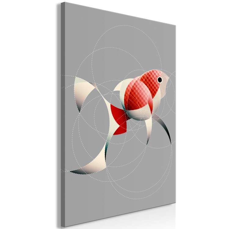 Canvas Art Print Fish in Circles (1 Part) Vertical 126936 additionalImage 2