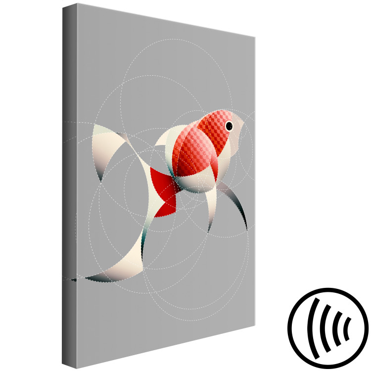 Canvas Art Print Fish in Circles (1 Part) Vertical 126936 additionalImage 6