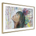 Poster Hidden Dreams - woman on an abstract background with colorful lines 127036 additionalThumb 7