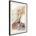 Poster Secret Stairs - architecture in retro composition of wooden stairs 127836 additionalThumb 2